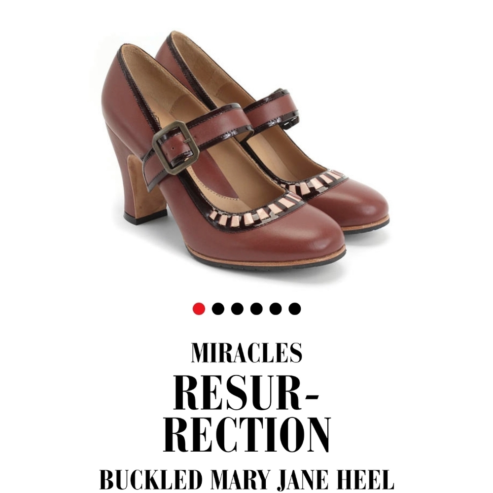 John Fluevog Miracles Resurrection size 6.5 Burgundy